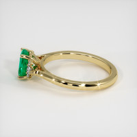 0.74 Ct. Emerald Ring, 18K Yellow Gold 4