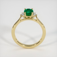 0.69 Ct. Emerald Ring, 18K Yellow Gold 3