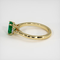 0.69 Ct. Emerald Ring, 18K Yellow Gold 4