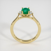 0.66 Ct. Emerald Ring, 18K Yellow Gold 3