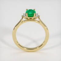 0.64 Ct. Emerald Ring, 18K Yellow Gold 3