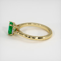 0.64 Ct. Emerald Ring, 18K Yellow Gold 4