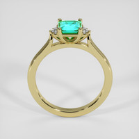 0.76 Ct. Emerald Ring, 18K Yellow Gold 3