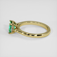 0.76 Ct. Emerald Ring, 18K Yellow Gold 4