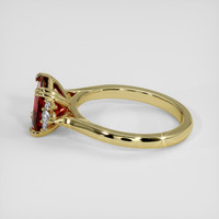 2.72 Ct. Red Rhodolite Garnet Ring, 18K Yellow Gold 4