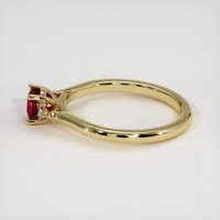 0.61 Ct. Ruby Ring, 18K Yellow Gold 4