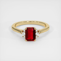 1.16 Ct. Ruby Ring, 18K Yellow Gold 1