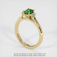0.79 Ct. Sapphire Ring, 18K Yellow Gold 2