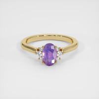 1.37 Ct. Sapphire Ring, 18K Yellow Gold 1