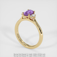 1.37 Ct. Sapphire Ring, 18K Yellow Gold 2