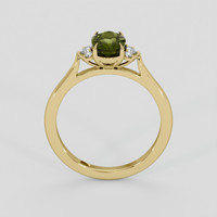 2.06 Ct. Green Sapphire Ring, 18K Yellow Gold 3