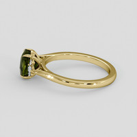 2.06 Ct. Green Sapphire Ring, 18K Yellow Gold 4