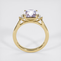 2.74 Ct. Bluish Grey Sapphire Ring, 18K Yellow Gold 3