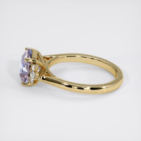 2.74 Ct. Bluish Grey Sapphire Ring, 18K Yellow Gold 4