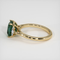 2.65 Ct. Green Sapphire Ring, 18K Yellow Gold 4