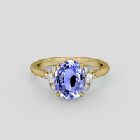 2.51 Ct. Blue Sapphire Ring, 18K Yellow Gold 1