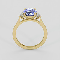 2.51 Ct. Blue Sapphire Ring, 18K Yellow Gold 3