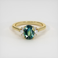 2.00 Ct. Bi Color Sapphire Ring, 18K Yellow Gold 1