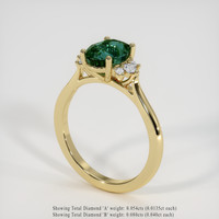2.00 Ct. Bi Color Sapphire Ring, 18K Yellow Gold 2