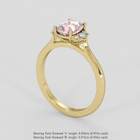 2.08 Ct. Pink Sapphire Ring, 18K Yellow Gold 2