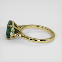 4.05 Ct. Yellowish Green Sapphire Ring, 18K Yellow Gold 4