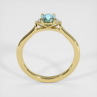 0.61 Ct. Bluish Green Sapphire Ring, 18K Yellow Gold 3