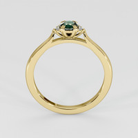 0.42 Ct. Bluish Green Sapphire Ring, 18K Yellow Gold 3