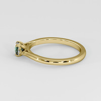 0.42 Ct. Bluish Green Sapphire Ring, 18K Yellow Gold 4
