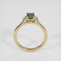 0.88 Ct. Green Sapphire Ring, 18K Yellow Gold 3
