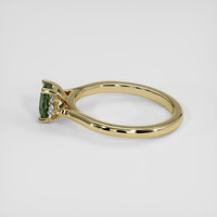 0.88 Ct. Green Sapphire Ring, 18K Yellow Gold 4