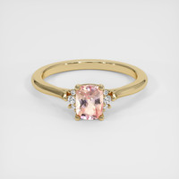 0.95 Ct. Padparadscha Sapphire Ring, 18K Yellow Gold 1