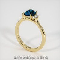 1.43 Ct. Sapphire Ring, 18K Yellow Gold 2