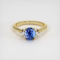 2.01 Ct. Blue Sapphire Ring, 18K Yellow Gold 1