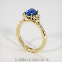 2.01 Ct. Blue Sapphire Ring, 18K Yellow Gold 2