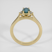 0.77 Ct. Bluish Green Sapphire Ring, 18K Yellow Gold 3