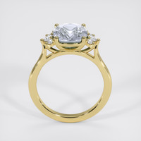 3.60 Ct. Bluish Grey Sapphire Ring, 18K Yellow Gold 3