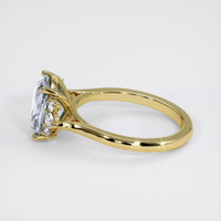 3.60 Ct. Bluish Grey Sapphire Ring, 18K Yellow Gold 4