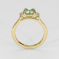 1.33 Ct. Yellowish Green Sapphire Ring, 18K Yellow Gold 3
