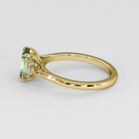 1.33 Ct. Yellowish Green Sapphire Ring, 18K Yellow Gold 4