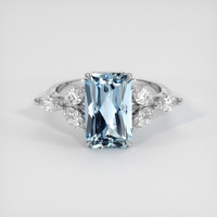 2.96 Ct. Gemstone Ring, Platinum 950 1