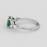 2.44 Ct. Bluish Green Sapphire Ring, Platinum 950 4