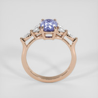 1.58 Ct. Bi Color Tanzanite Ring, 14K Rose Gold 3