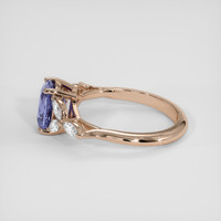 1.58 Ct. Bi Color Tanzanite Ring, 14K Rose Gold 4