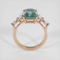 5.60 Ct. Greenish Blue Sapphire Ring, 14K Rose Gold 3