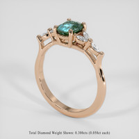 1.09 Ct. Bi Color Sapphire Ring, 14K Rose Gold 2