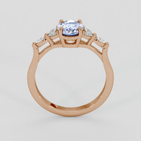 1.64 Ct. Blue Sapphire Ring, 14K Rose Gold 3