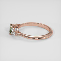 0.41 Ct. Bluish Green Sapphire Ring, 14K Rose Gold 4
