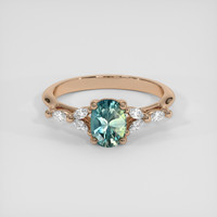 1.09 Ct. Bi Color Sapphire Ring, 18K Rose Gold 1