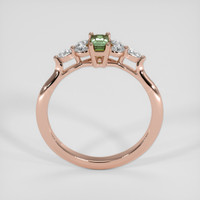 0.41 Ct. Bluish Green Sapphire Ring, 18K Rose Gold 3