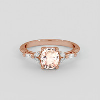1.60 Ct. Padparadscha Sapphire Ring, 18K Rose Gold 1